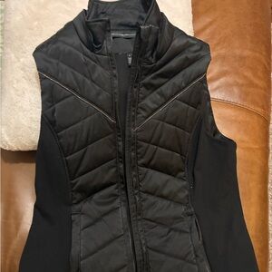 White House Black Market Quilted Black Vest